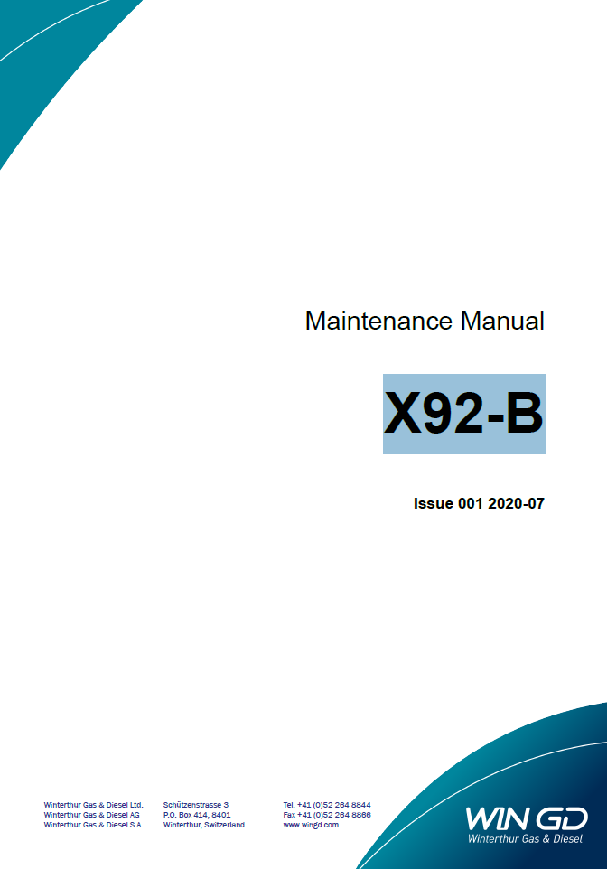 WIN GD Maintenance Manual X92-B 首页预览